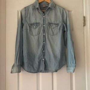 Light Wash Denim Button Down